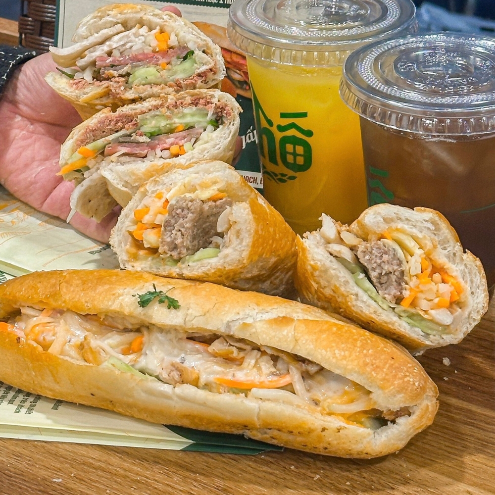 Combo bánh mì Thịt xay nướng và Trà chanh